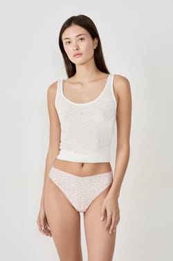 Seamless microfibre printed tanga;${refinementColor}