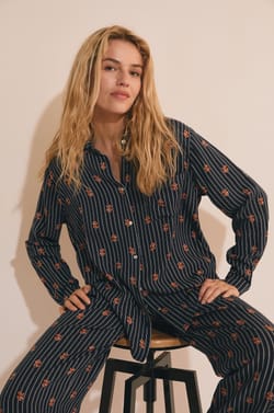 NE PAS METTRE EN LIGNE - SPE EXPORT - Chemise de pyjama &agrave; motifs chiens;${refinementColor}