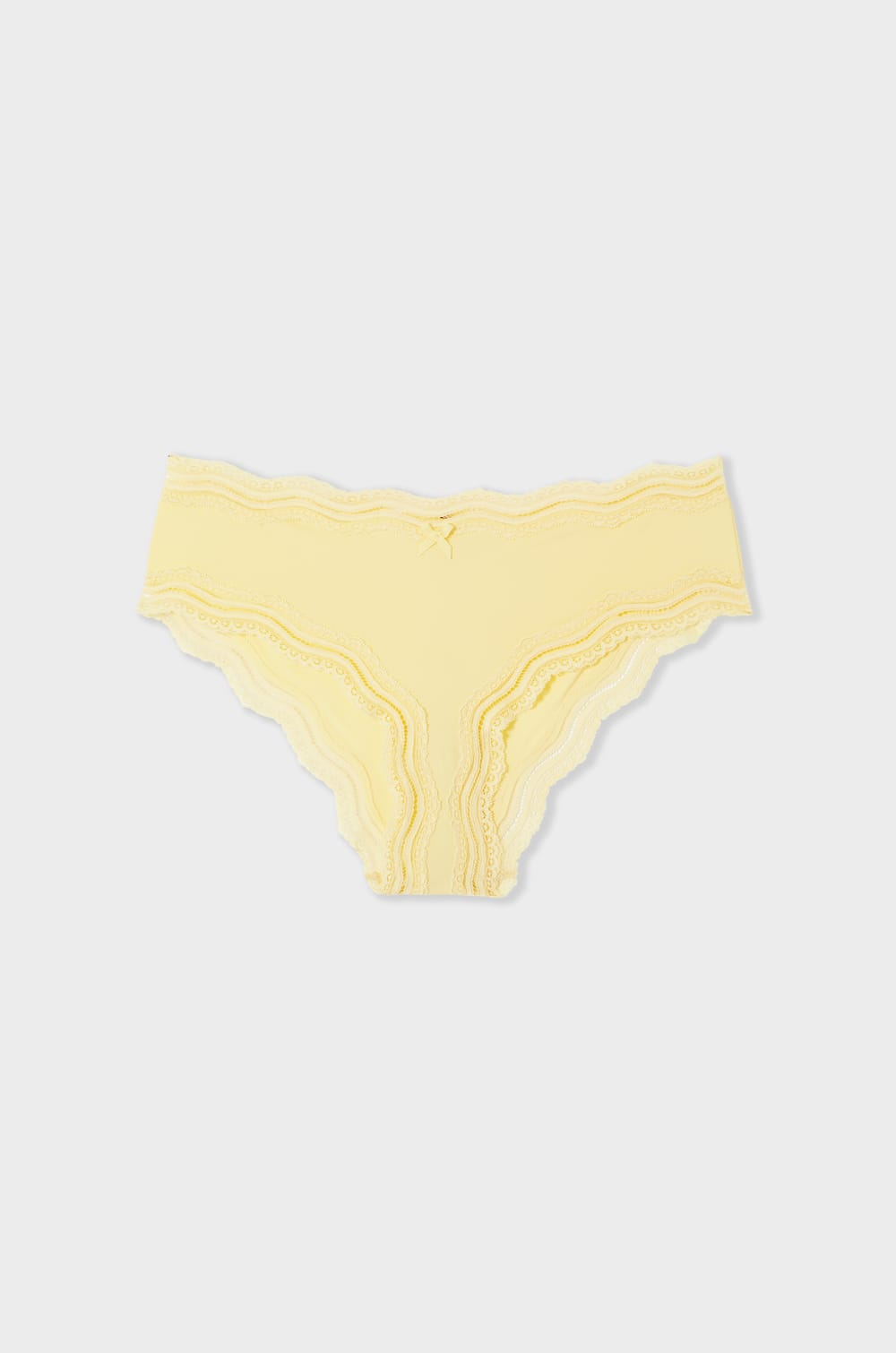 Shorty bords dentelle en microfibre;${refinementColor}
