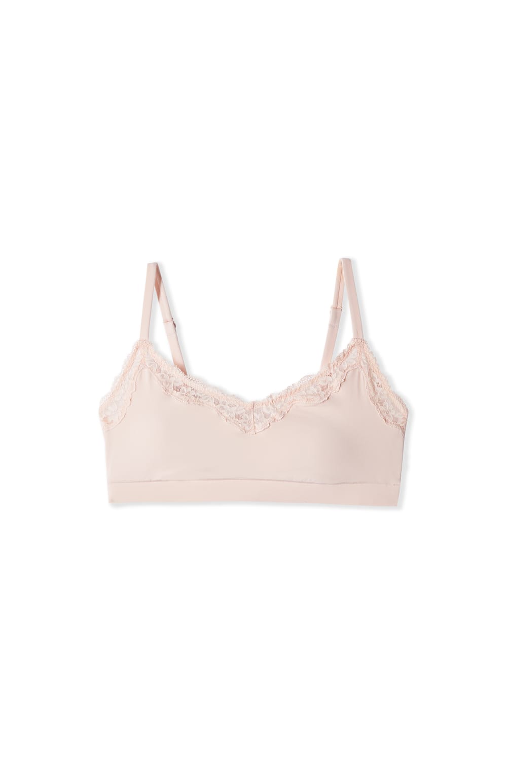 Bralette in Microfibre and Lace;${refinementColor}