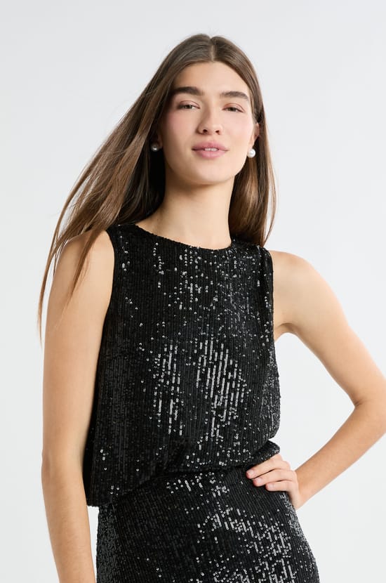 Top &agrave; sequins;${refinementColor}