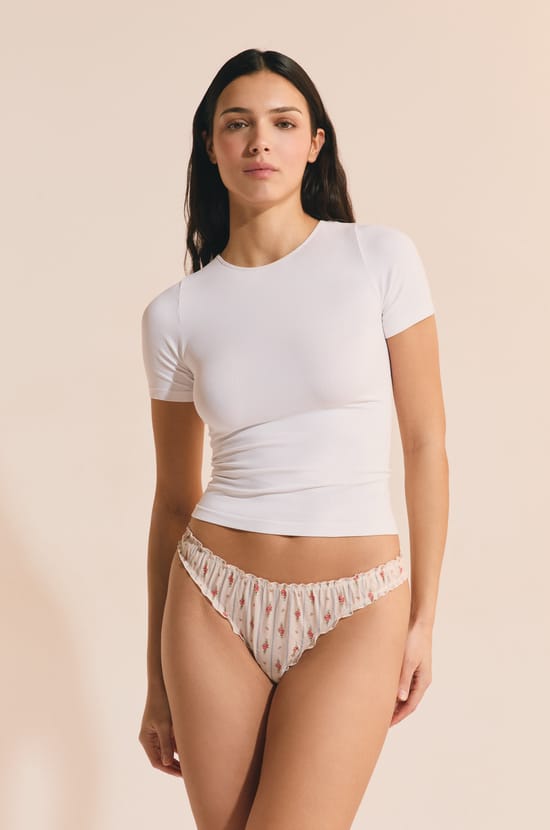 Cotton Thong with Patterns;${refinementColor}
