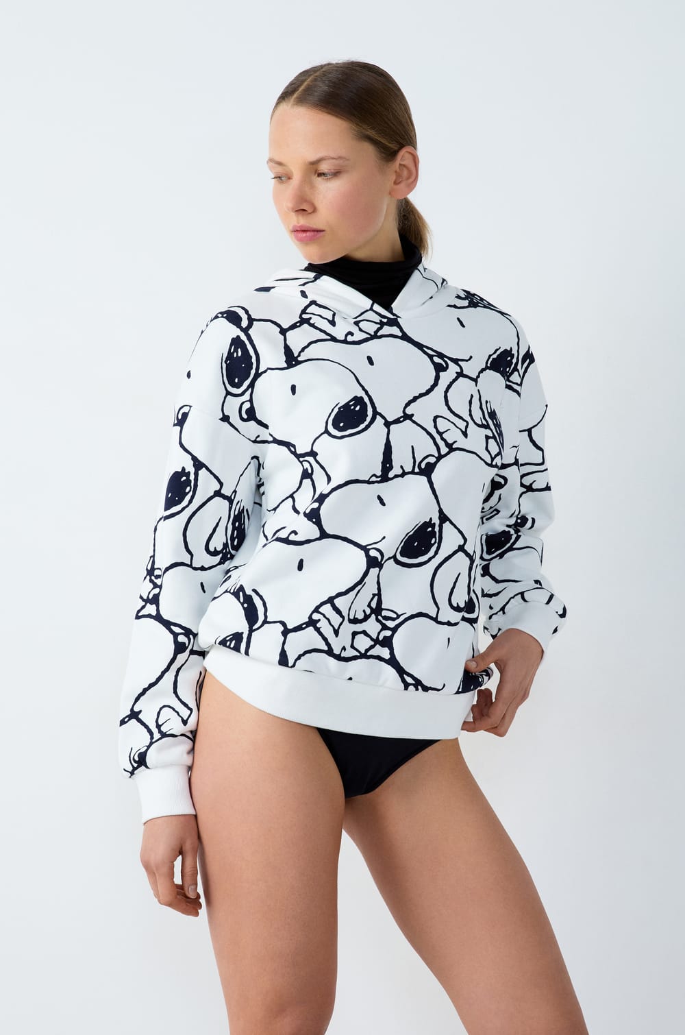 SnoopyPeanuts&trade; katoenen pyjama-sweater met capuchon;${refinementColor}