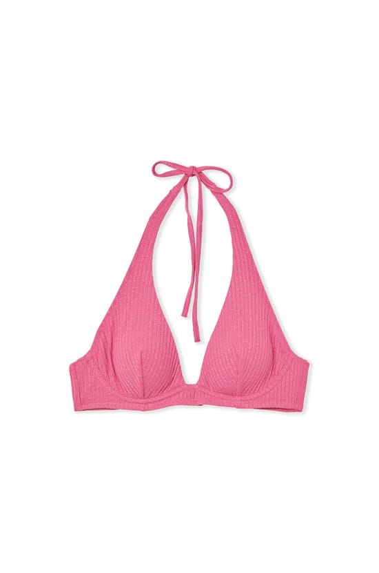 Bikini Top Triangle Iridescent with Underwires;${refinementColor}