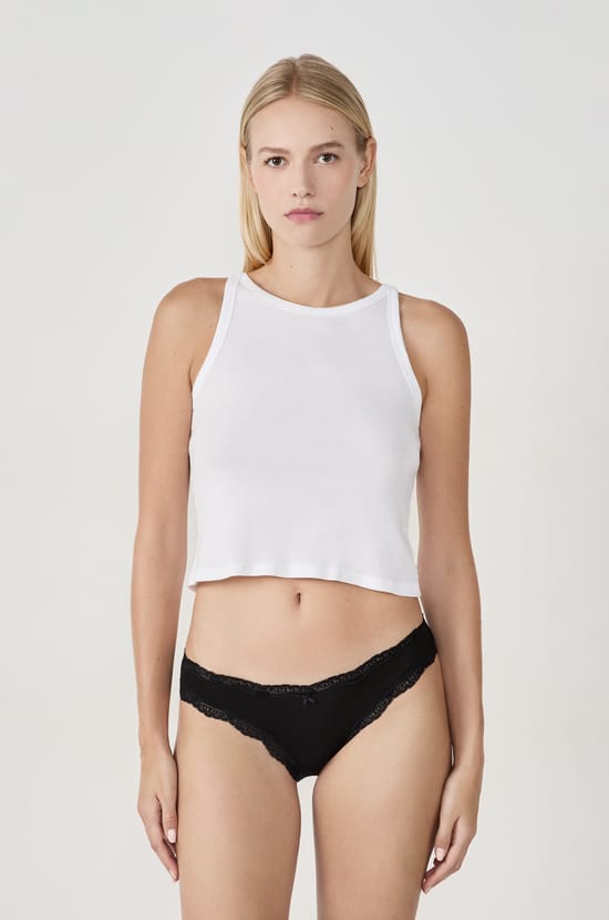 Pack of 7 Cotton and Lace Briefs;${refinementColor}
