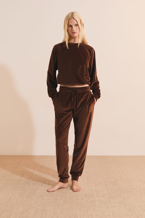 Sweatshirt de pyjama c&ocirc;tel&eacute;;${refinementColor}