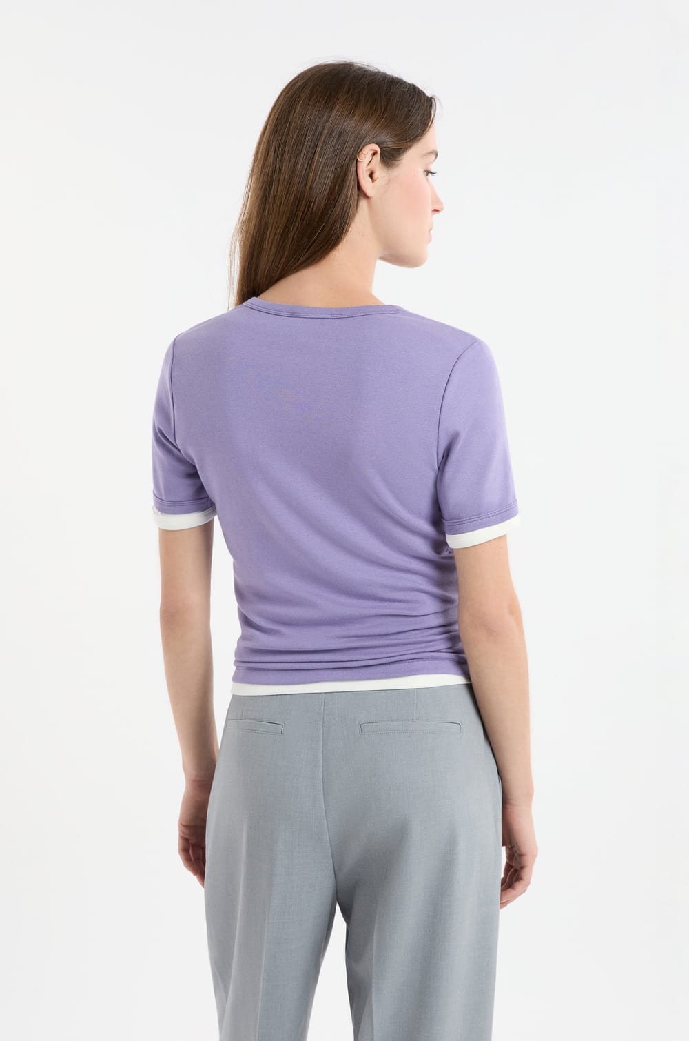 T-shirt manches courtes avec coton;${refinementColor}