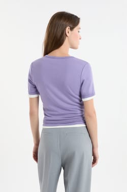 T-shirt manches courtes avec coton;${refinementColor}