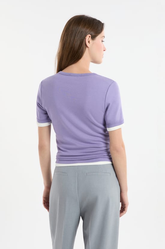 T-shirt manches courtes avec coton;${refinementColor}