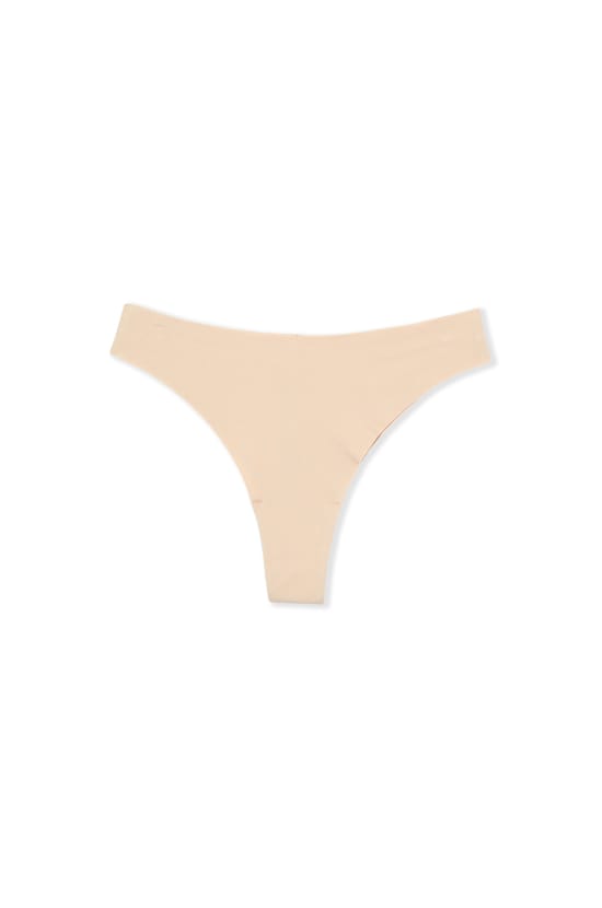 Tanga en coton sans coutures;${refinementColor}
