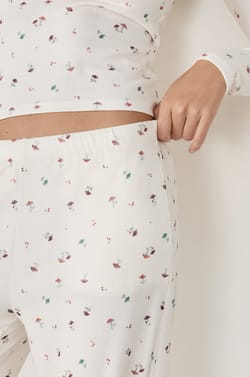 Pantalon de pyjama avec imprimé champignons;${refinementColor}