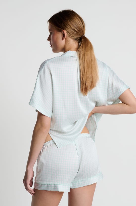 Printed pyjama shorts;${refinementColor}