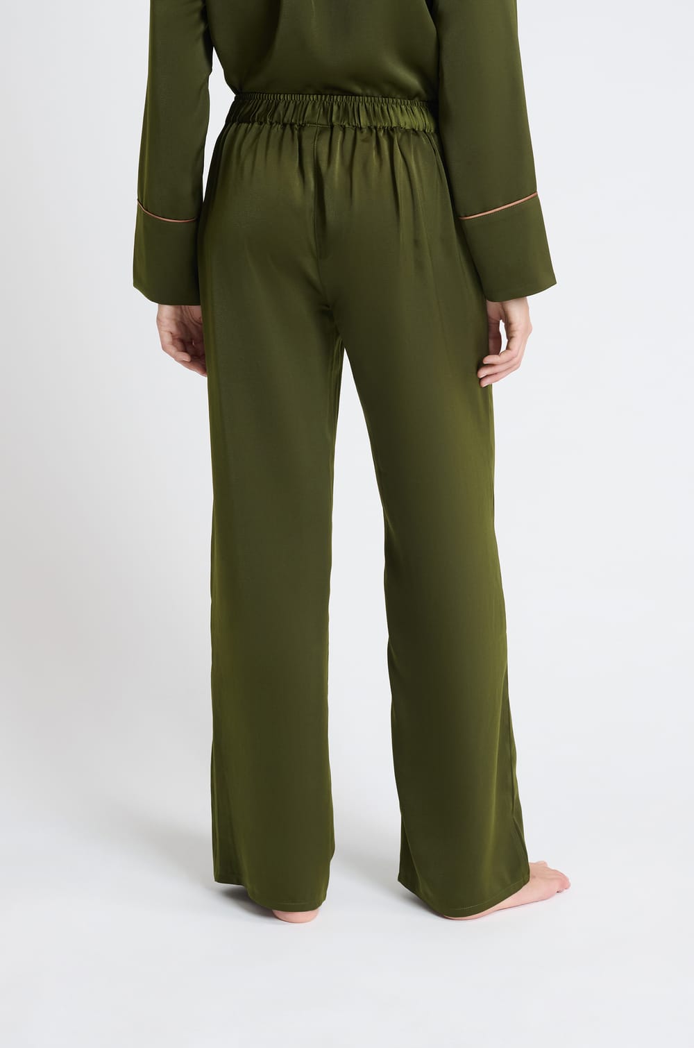 Pantalon de pyjama satiné;${refinementColor}