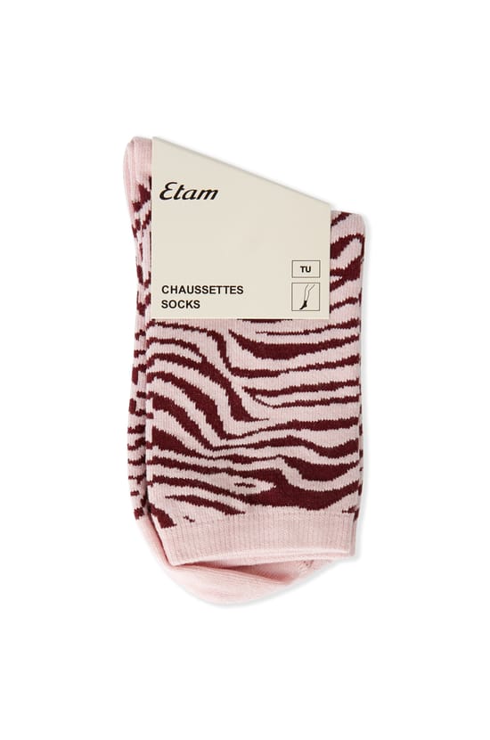 Chaussettes avec coton &agrave; motifs;${refinementColor}