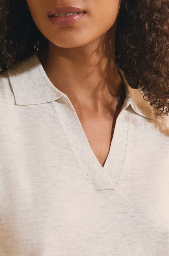 Pull de pyjama avec col polo;${refinementColor}