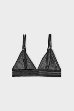 Soutien-gorge triangle sans armartures en dentelle;${refinementColor}