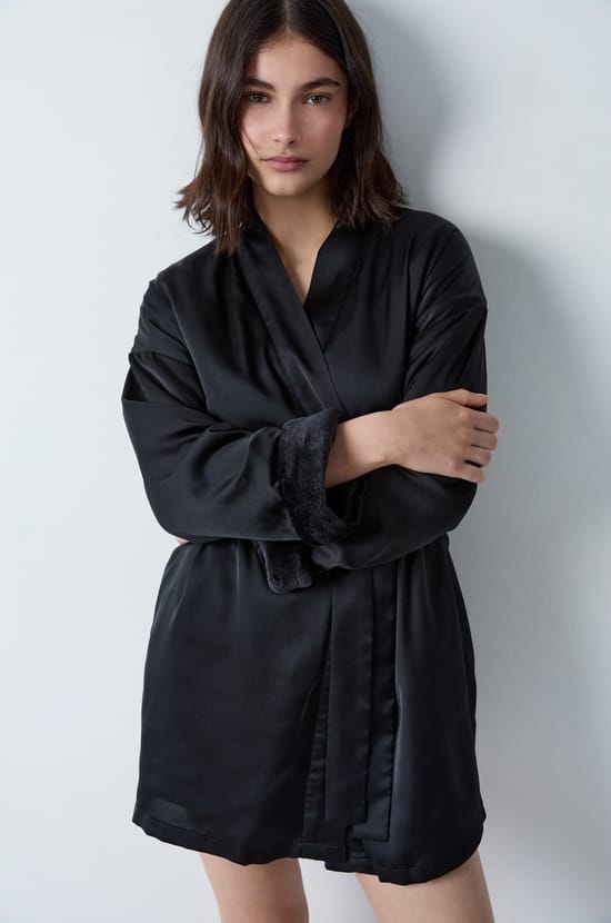 Fleece-Lined Robe;${refinementColor}