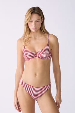 Balconette Striped Bikini Top;${refinementColor}