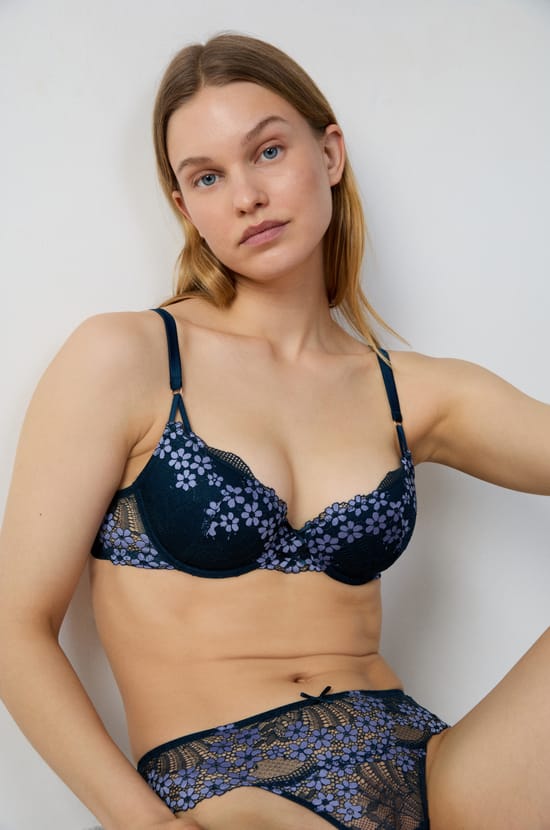Soutien-gorge N.4 - Le coques fines broderie fleurie;${refinementColor}