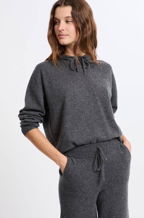 Pull à capuche en cachemire;${refinementColor}