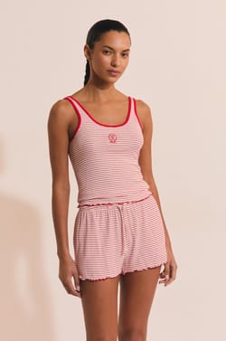 Short de pyjama &agrave; rayures;${refinementColor}