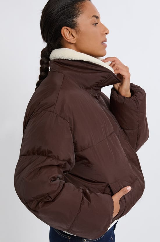 Short Quilted Puffer Jacket;${refinementColor}