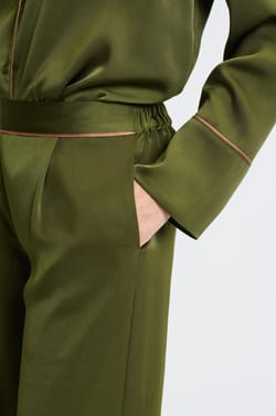 Pantalon de pyjama satiné;${refinementColor}