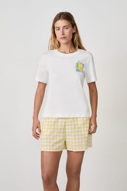 T-shirt manches courtes imprimé citron;${refinementColor}