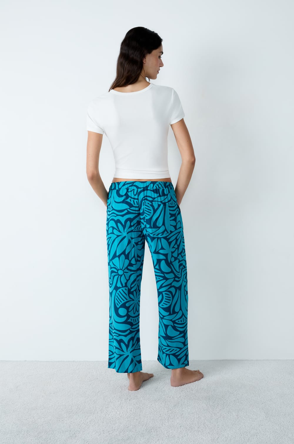 Pantalón de pijama estampado;${refinementColor}
