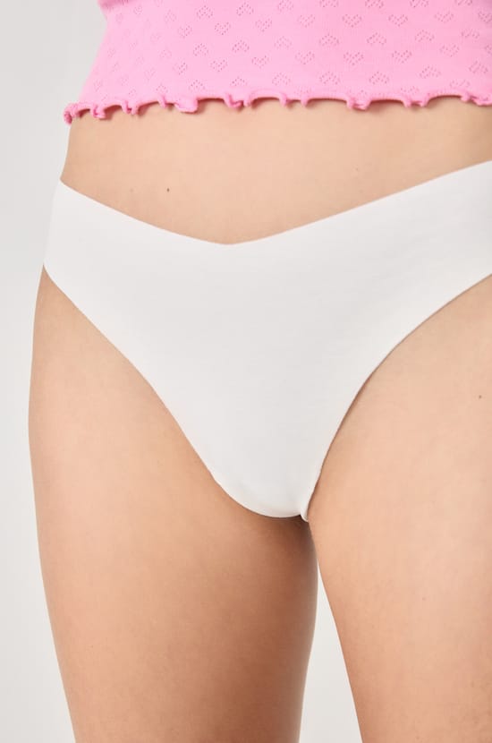 Nahtloser Tanga aus Baumwolle;${refinementColor}