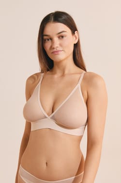 Soutien-gorge triangle en tulle;${refinementColor}