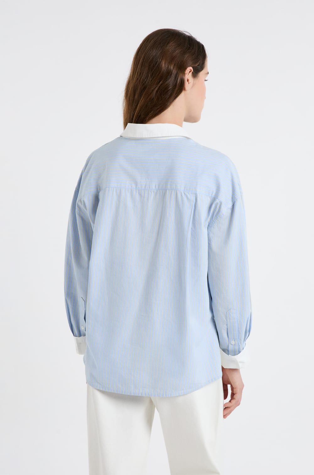 Two-tone shirt with cotton;${refinementColor}