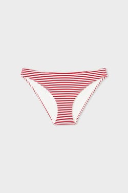 Bikini bottom swimsuit briefs with stripes;${refinementColor}
