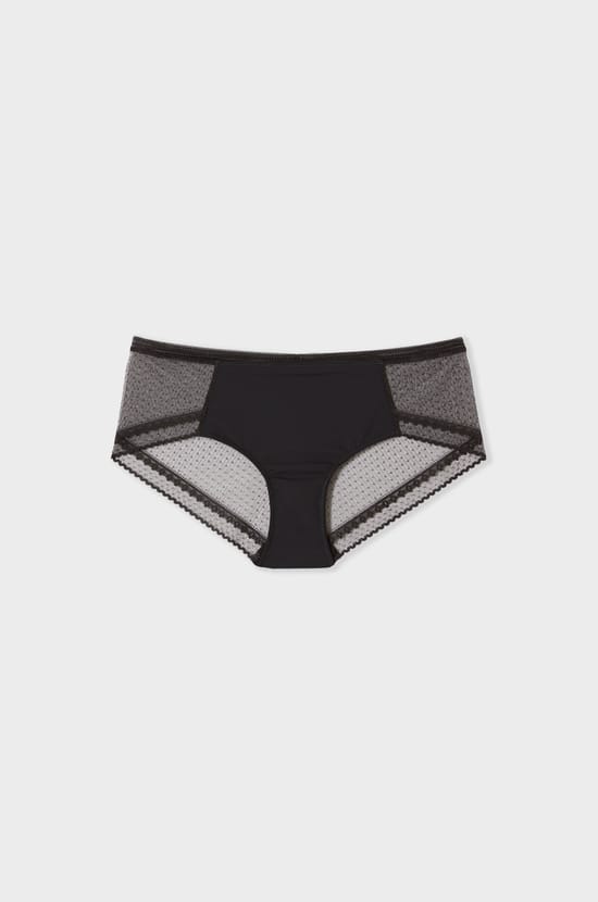 Shorty avec d&eacute;tails en dentelle;${refinementColor}