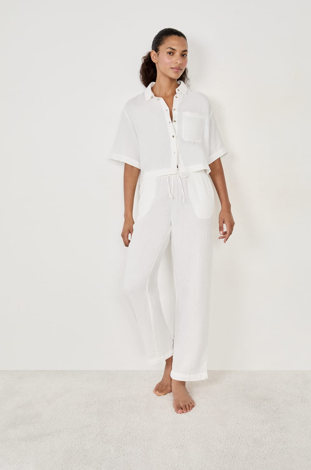 Pantalon de pyjama 100% coton;${refinementColor}