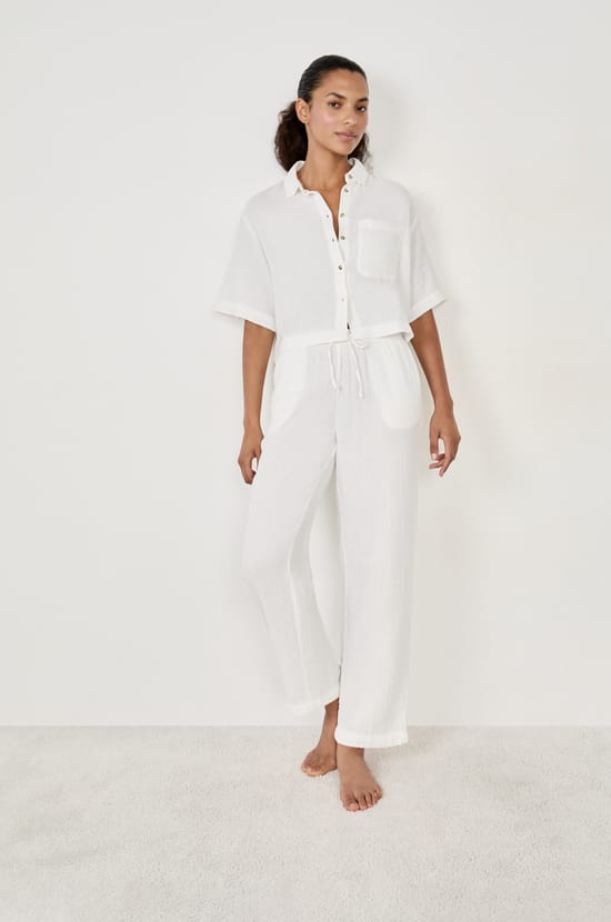 Pantalon de pyjama 100% coton;${refinementColor}