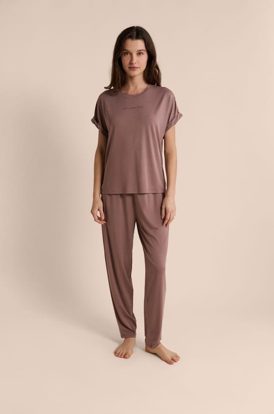 Elasticated Pyjama Trousers;${refinementColor}