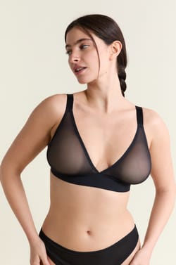 BH ohne B&uuml;gel Triangel-BH aus Mesh;${refinementColor}