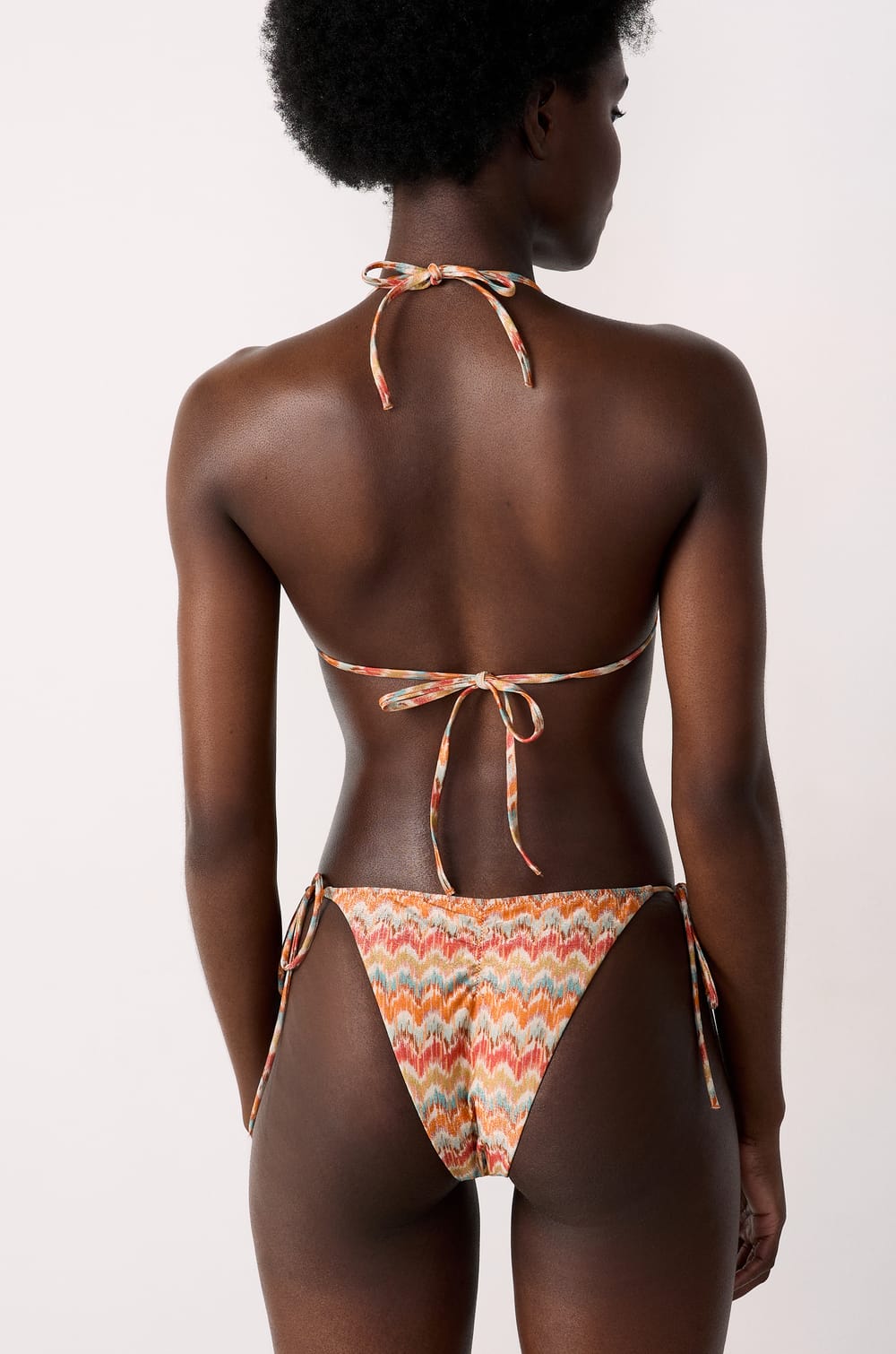 Triangle Bikini Top With Ring Detail;${refinementColor}