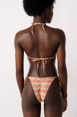 Triangle Bikini Top With Ring Detail;${refinementColor}