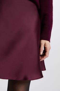 Satin Short Skirt;${refinementColor}