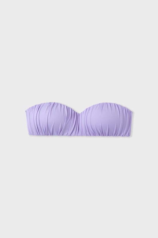 Haut de maillot bandeau bretelles amovibles;${refinementColor}