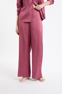 Pantalon de pyjama satinée à rayures;${refinementColor}