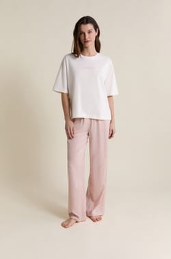 T-shirt de pyjama manches courtes en coton;${refinementColor}