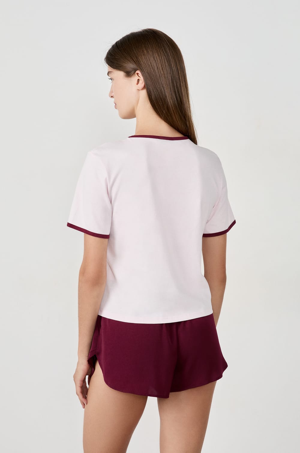 T-shirt de pyjama imprimé;${refinementColor}