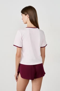 T-shirt de pyjama imprimé;${refinementColor}