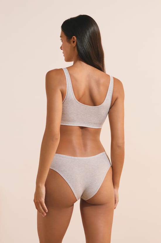 Soutien-gorge brassi&egrave;re r&eacute;versible en coton biologique extensible;${refinementColor}