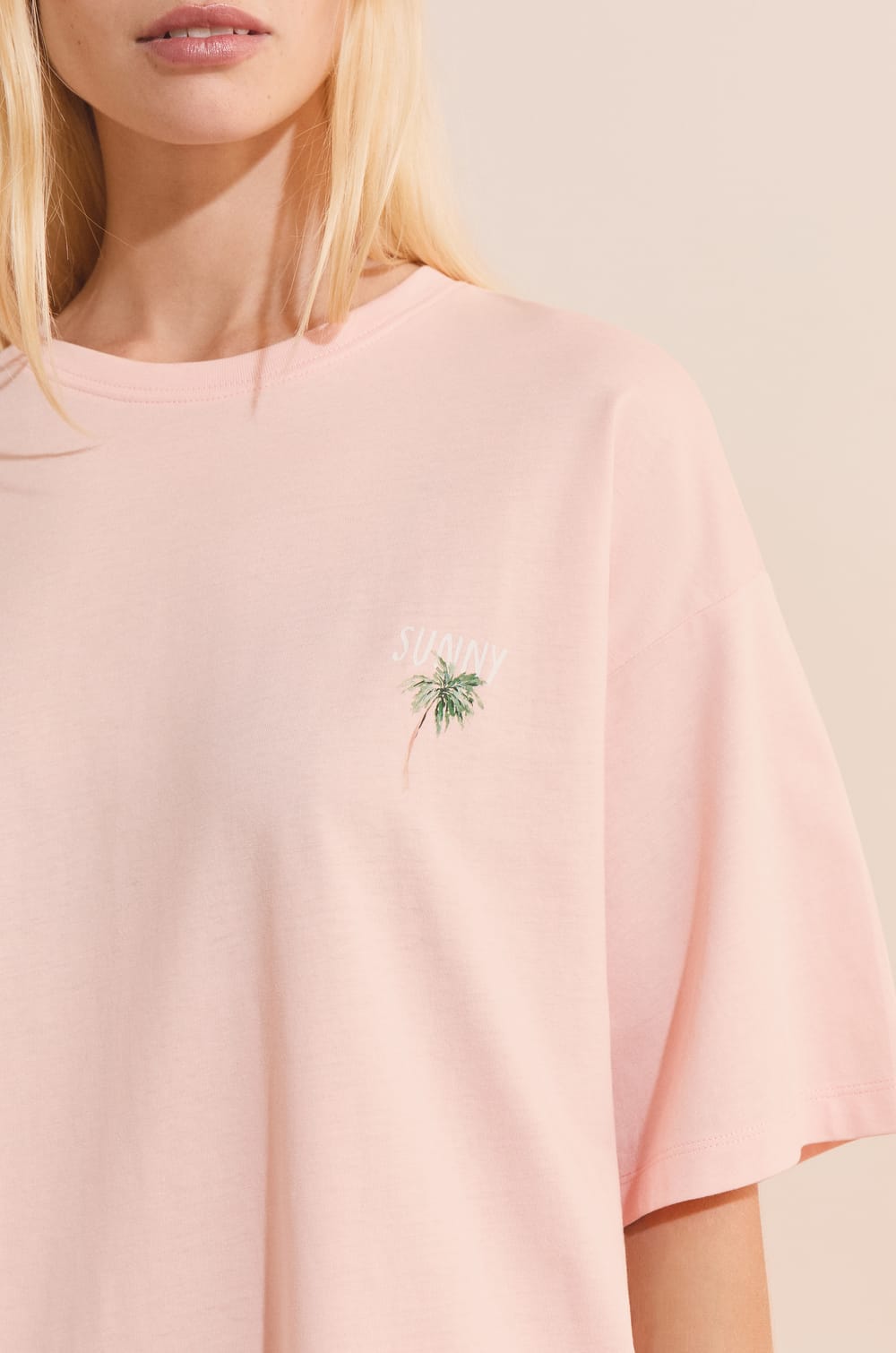 Chemise de nuit &agrave; motifs en coton;${refinementColor}
