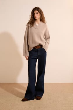 Pull manches longues 100% cachemire;${refinementColor}