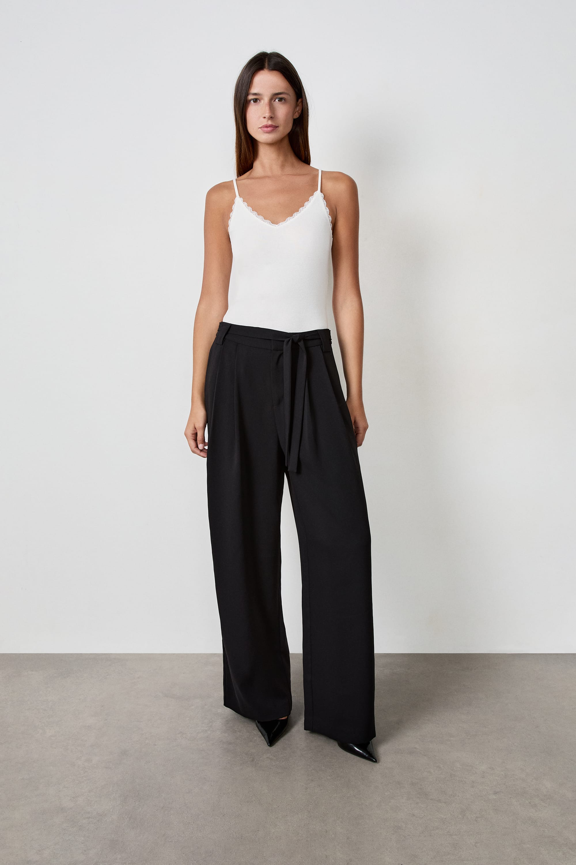 SUISTUDIO Haut Femme EU34R Blanc Cassé Blouse Rayée Coton Sans Manches